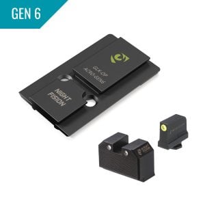 Precision Optic Plate + ORS Sights COMBO PACK: Glock Gen 6 (19/17/45) to ACRO P-2 Footprint